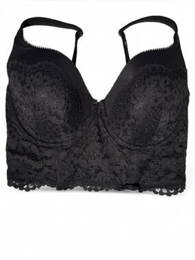 36DD Victoria’s Secret Lined Demi Longline Bra Corset Tank Black